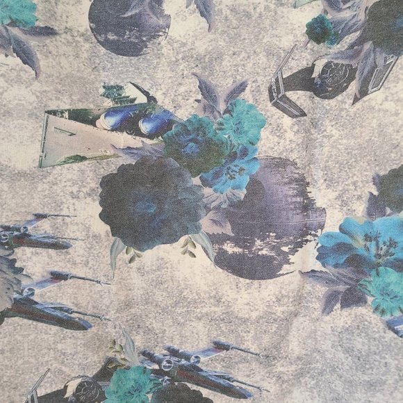 Star Wars On The Byas Sweatshirt Mens Large Gray Blue Crewneck Deathstar - Picture 7 of 7